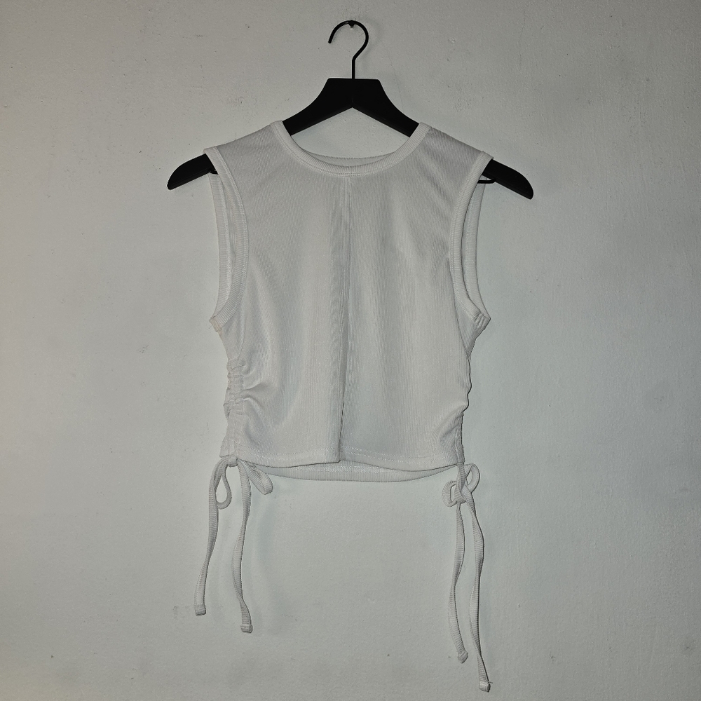 White Sleeveless Top